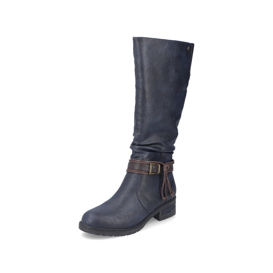 Rieker 91694 Long Boots-Navy