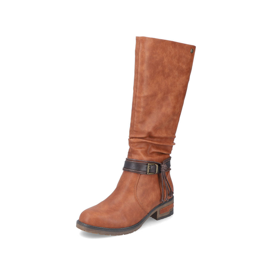 Rieker 91694 Long Boots-Tan