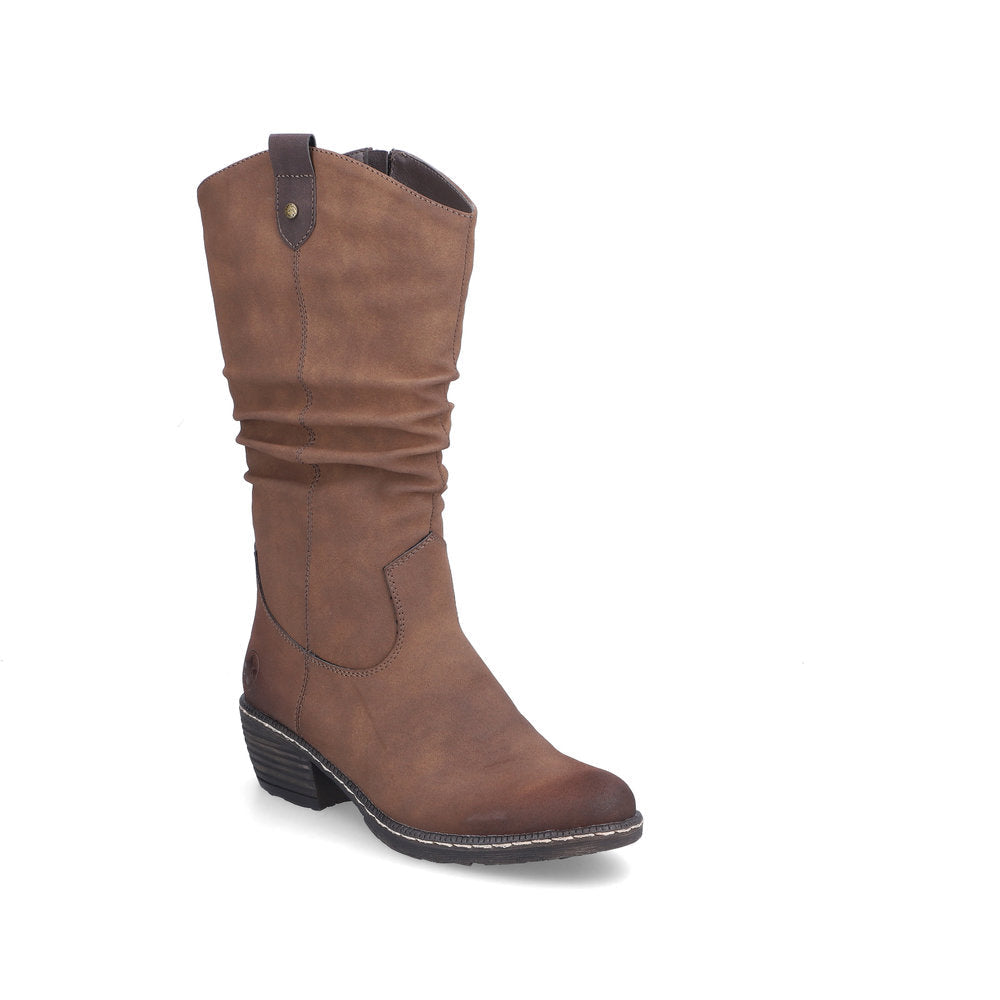 Rieker 93775 Long Boot-Tan