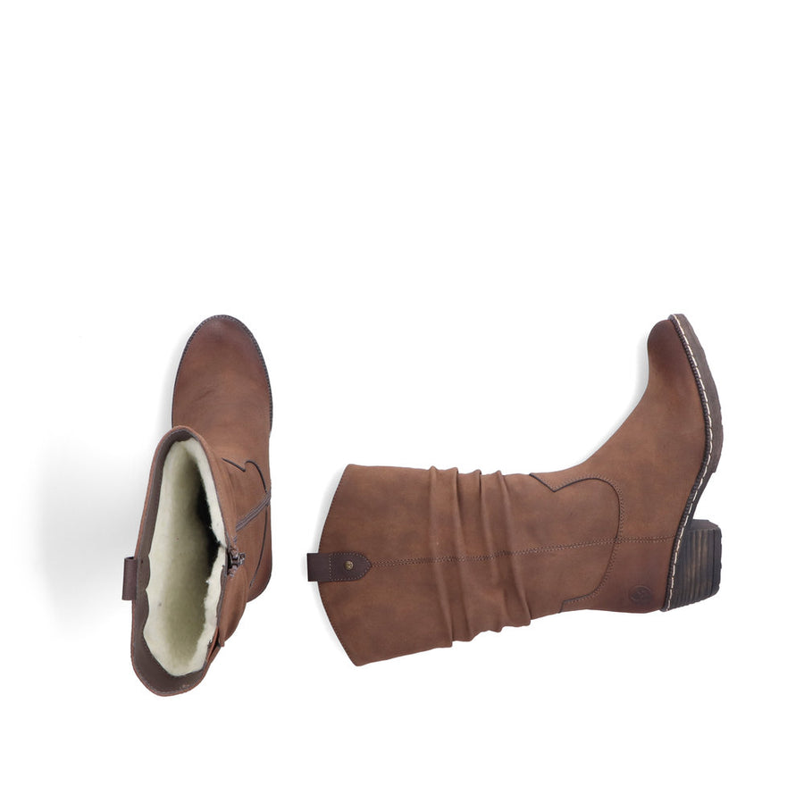 Rieker 93775 Long Boot-Tan