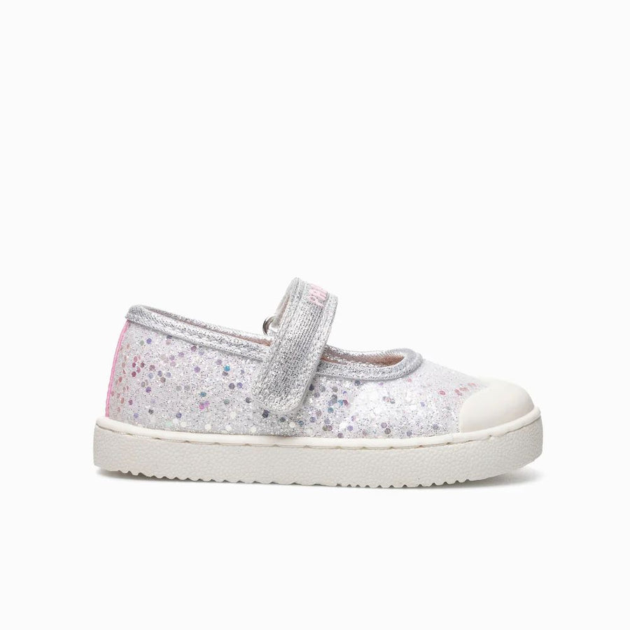 Pablosky 984150 Girls' Shoe-Silver Glitter