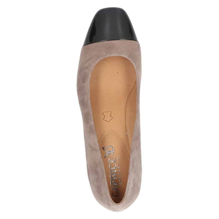 Caprice 22305 Shoes-Beige/Black