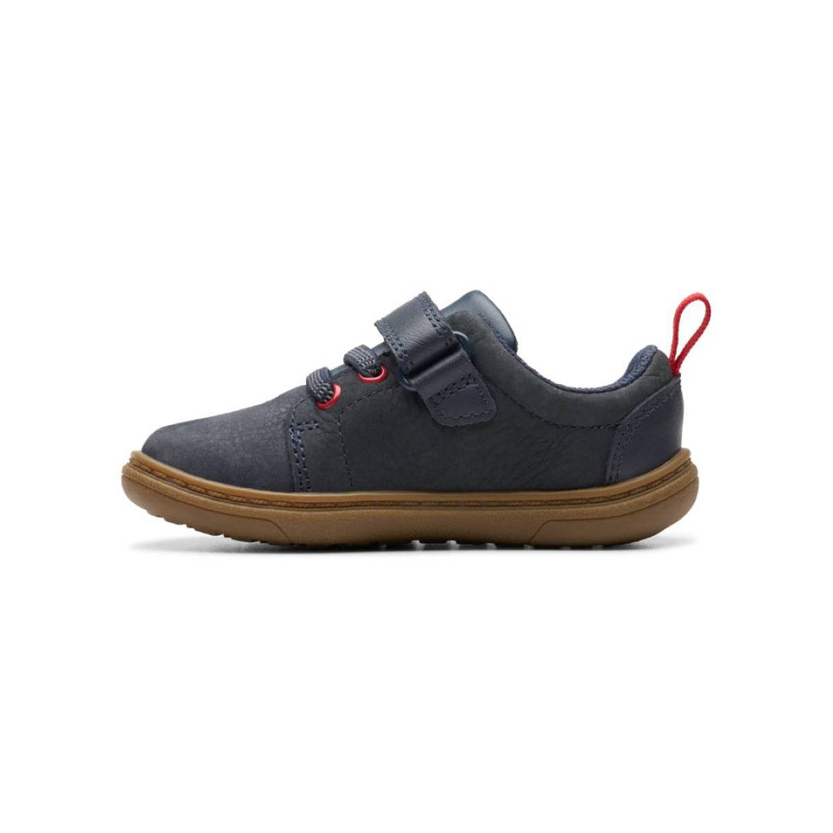 Clarks Flash Brill T Boys Shoe-Navy F