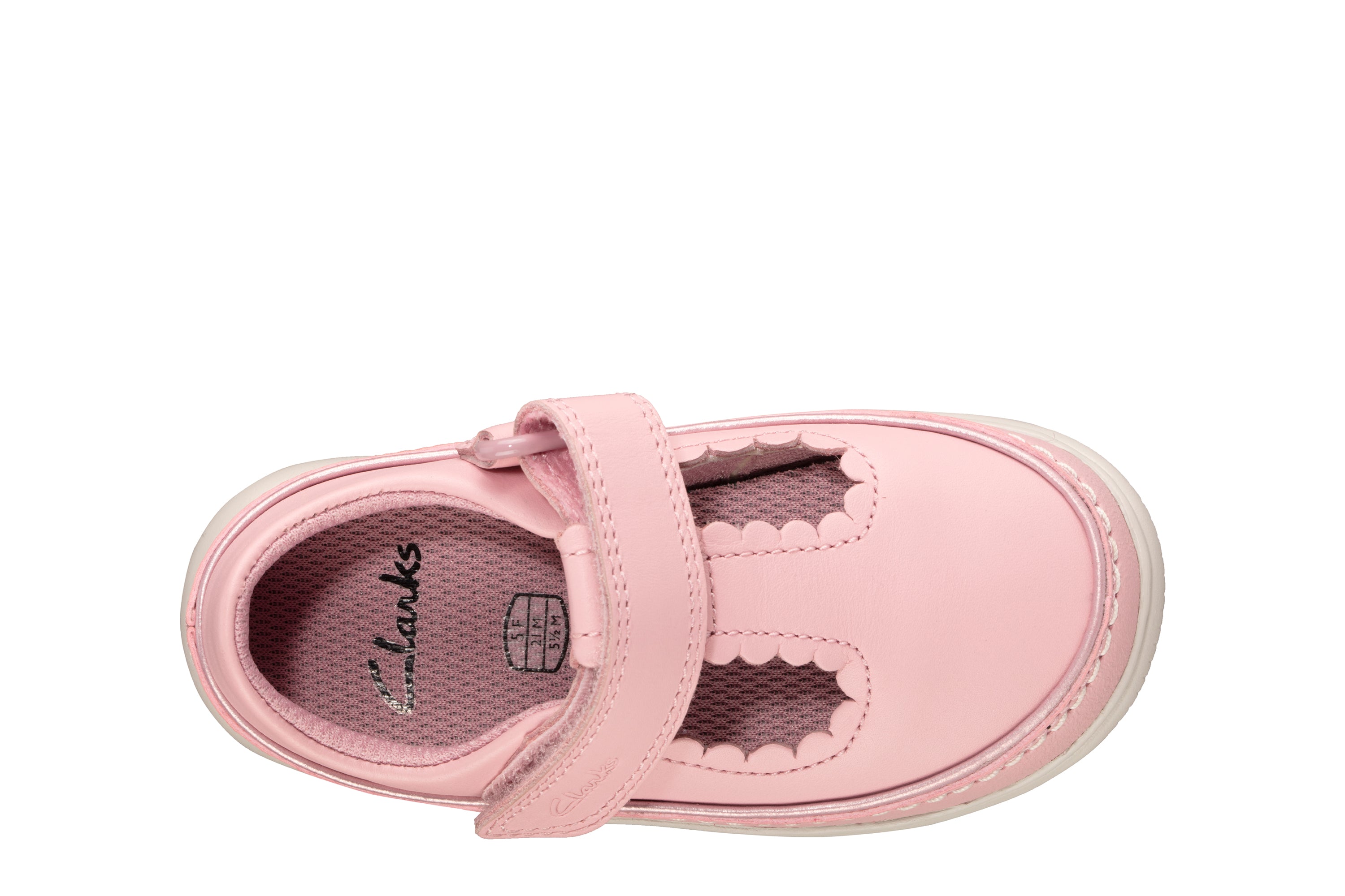 Clarks Crest Sky T-2 Shoes-Pink Lea F