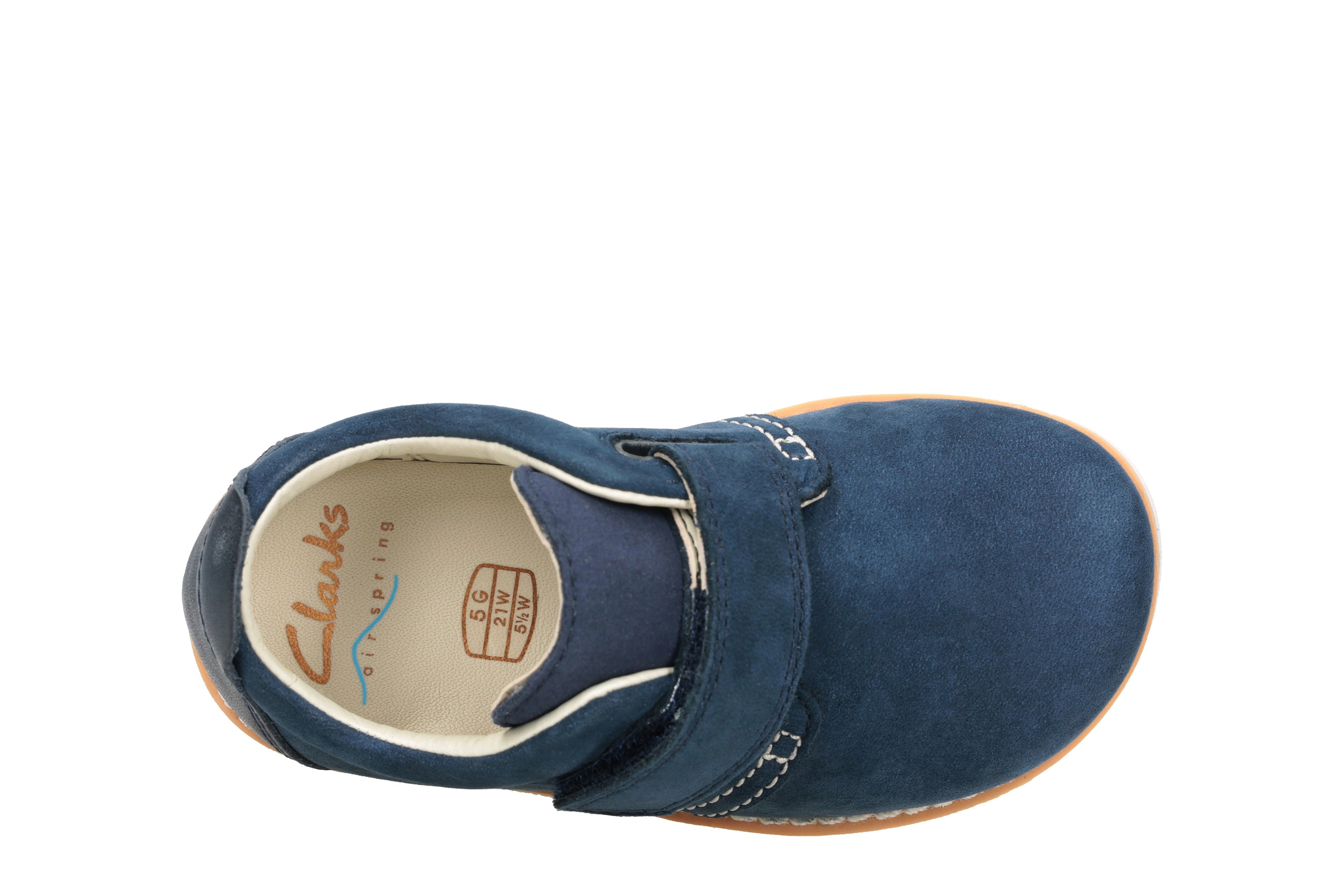 Clarks Crown Park Shoes-Navy Lea F