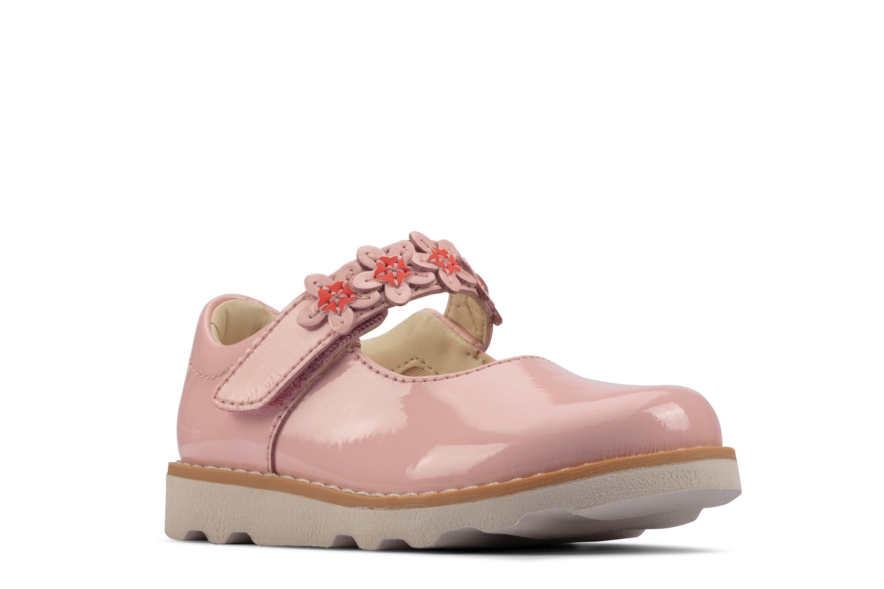 Clarks Crown Petal T-3 Shoes-Light Pink F