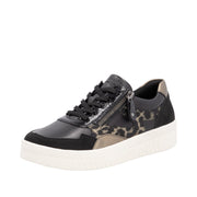 Remonte D0j04 Ladies Sneakers-Black/Bronze