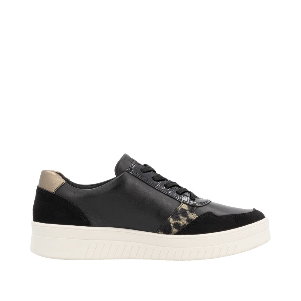 Remonte D0j04 Ladies Sneakers-Black/Bronze