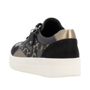 Remonte D0j04 Ladies Sneakers-Black/Bronze