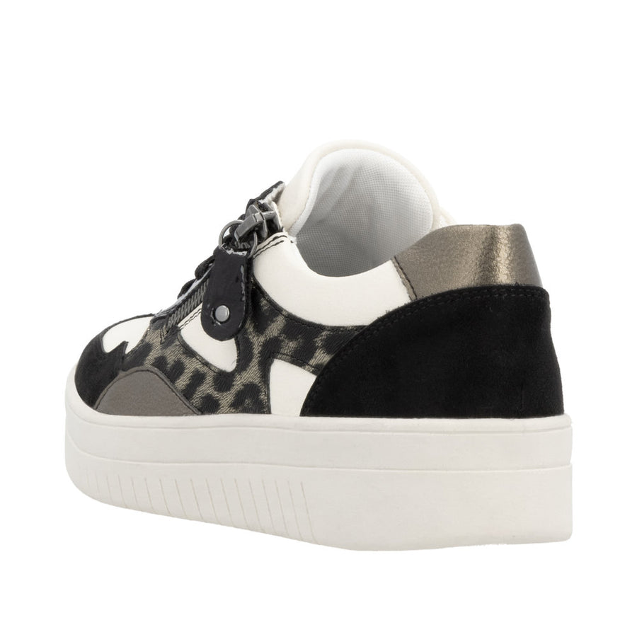 Remonte D0J04 Ladies Sneakers-Black/Beige