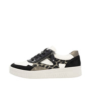 Remonte D0J04 Ladies Sneakers-Black/Beige