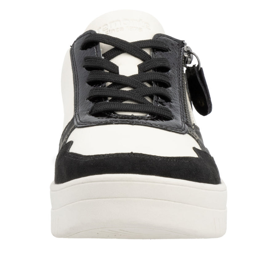 Remonte D0J04 Ladies Sneakers-Black/Beige