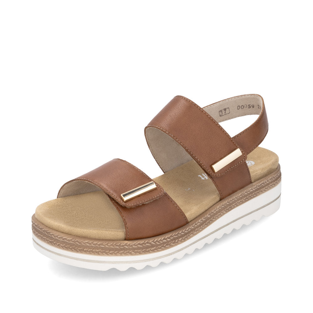Remonte D0Q59-24 Ladies' Sandals-Tan