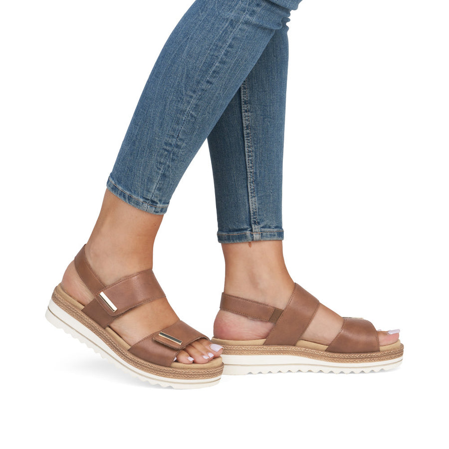 Remonte D0Q59-24 Ladies' Sandals-Tan