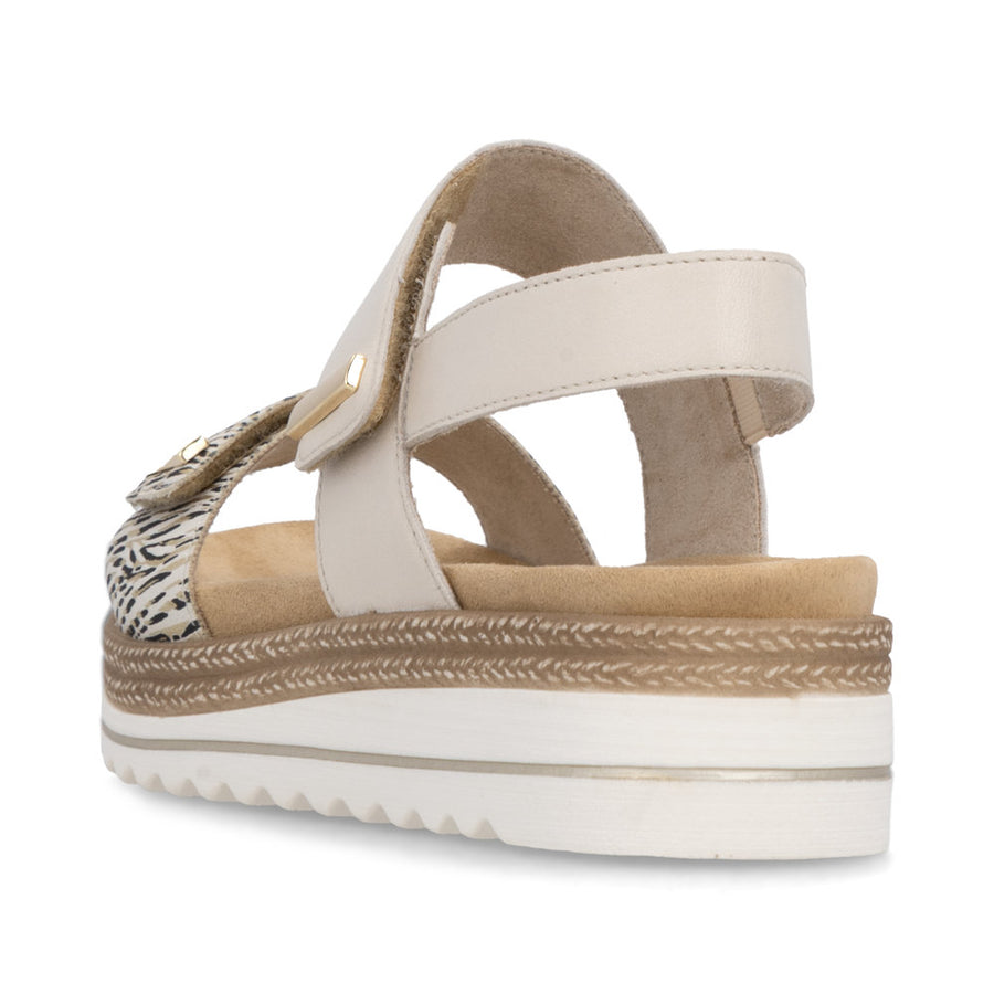 Remonte D0Q59-60 Ladies' Sandals-Beige/Gold