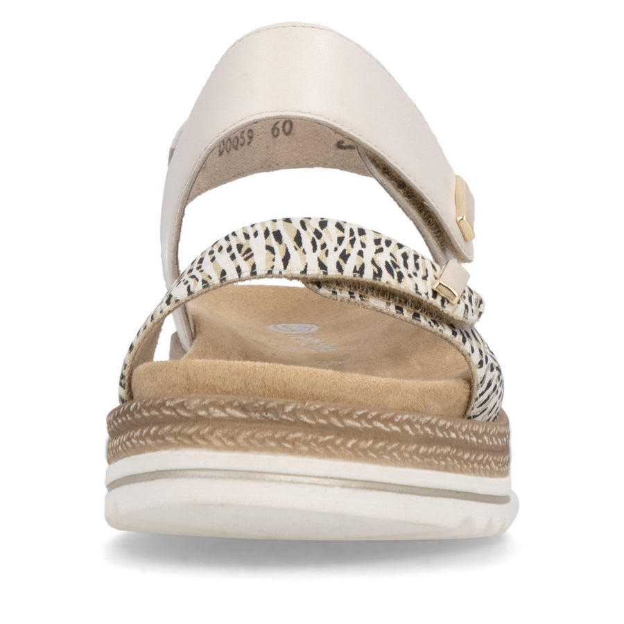 Remonte D0Q59-60 Ladies' Sandals-Beige/Gold