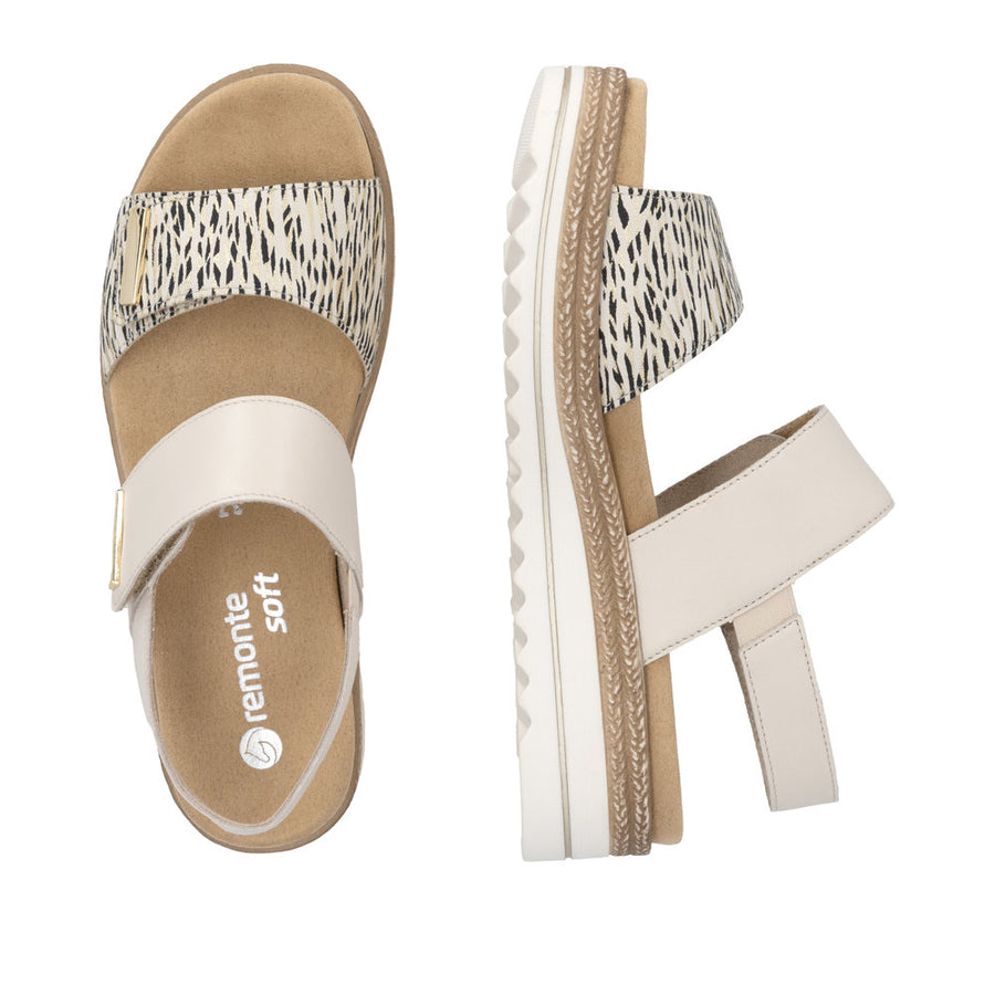 Remonte D0Q59-60 Ladies' Sandals-Beige/Gold