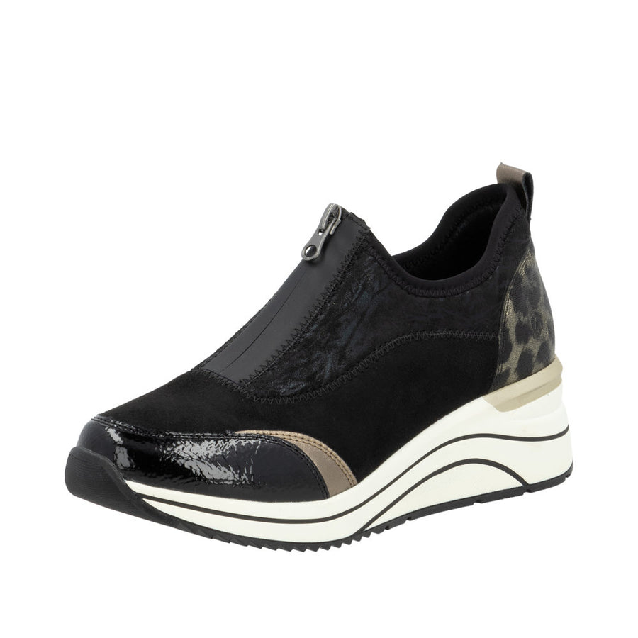 Remonte D0T08 Ladies Shoe-Black Print