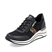 Remonte D0t09-04 Ladies Shoe-Black Leopard