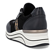 Remonte D0t09-04 Ladies Shoe-Black Leopard