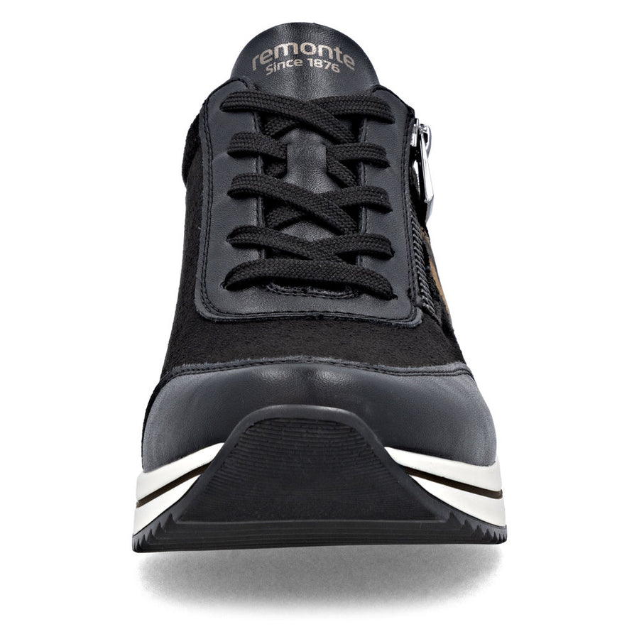 Remonte D0t09-04 Ladies Shoe-Black Leopard