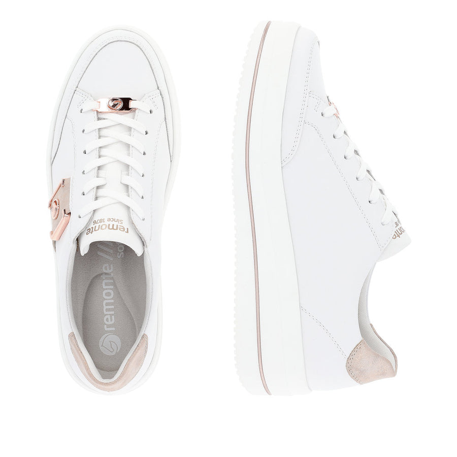 Remonte D1C02 Trainers-Wht/Rose Gld