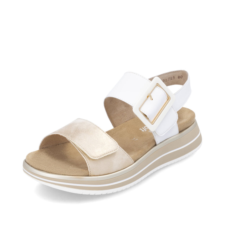Remonte D1J53-80 Ladies Sandal-White/Beige