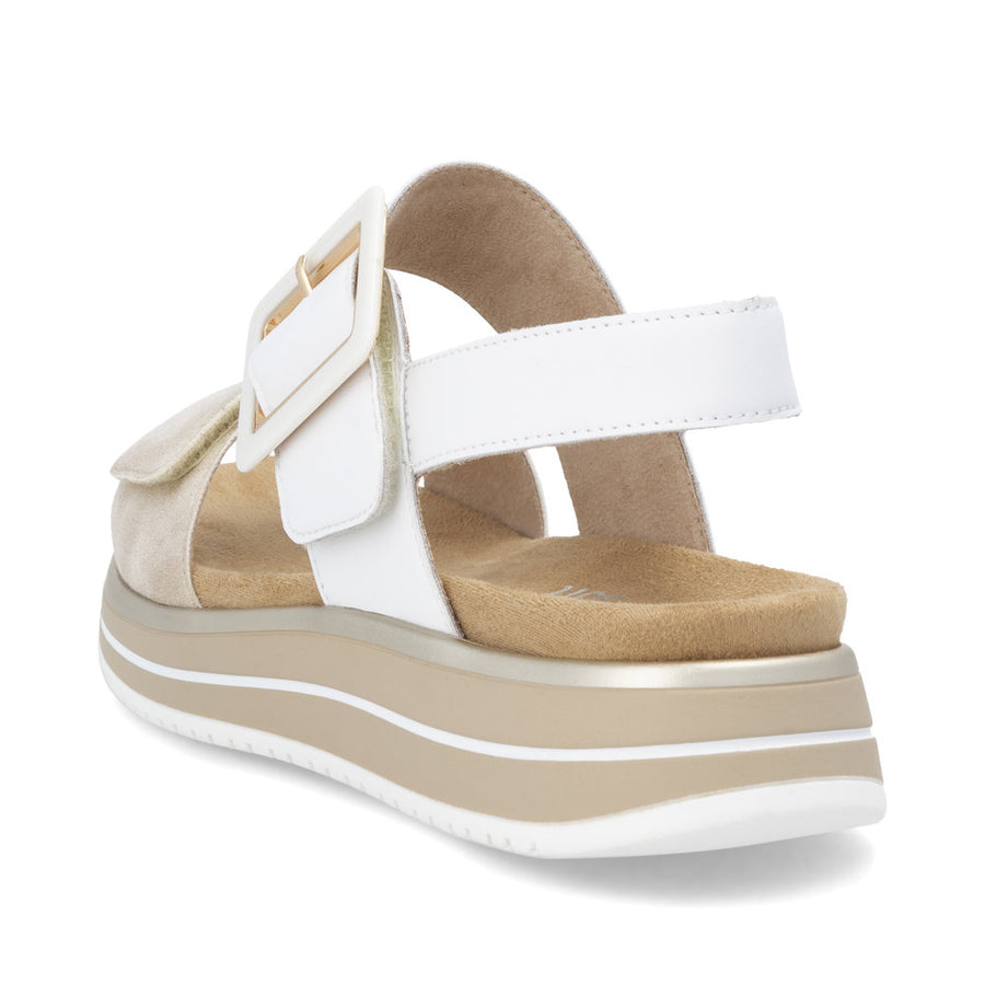 Remonte D1J53-80 Ladies Sandal-White/Beige