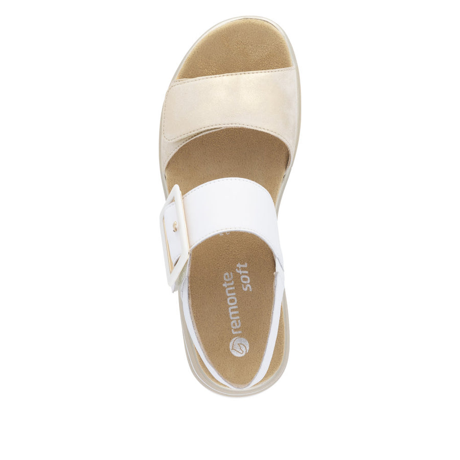 Remonte D1J53-80 Ladies Sandal-White/Beige