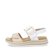 Remonte D1J53-80 Ladies Sandal-White/Beige