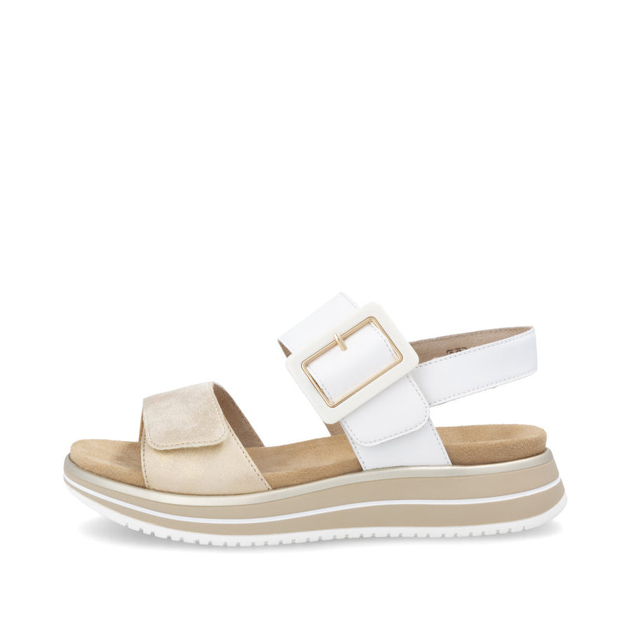 Remonte D1J53-80 Ladies Sandal-White/Beige