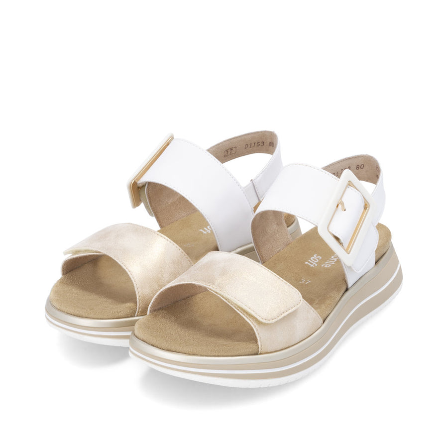 Remonte D1J53-80 Ladies Sandal-White/Beige