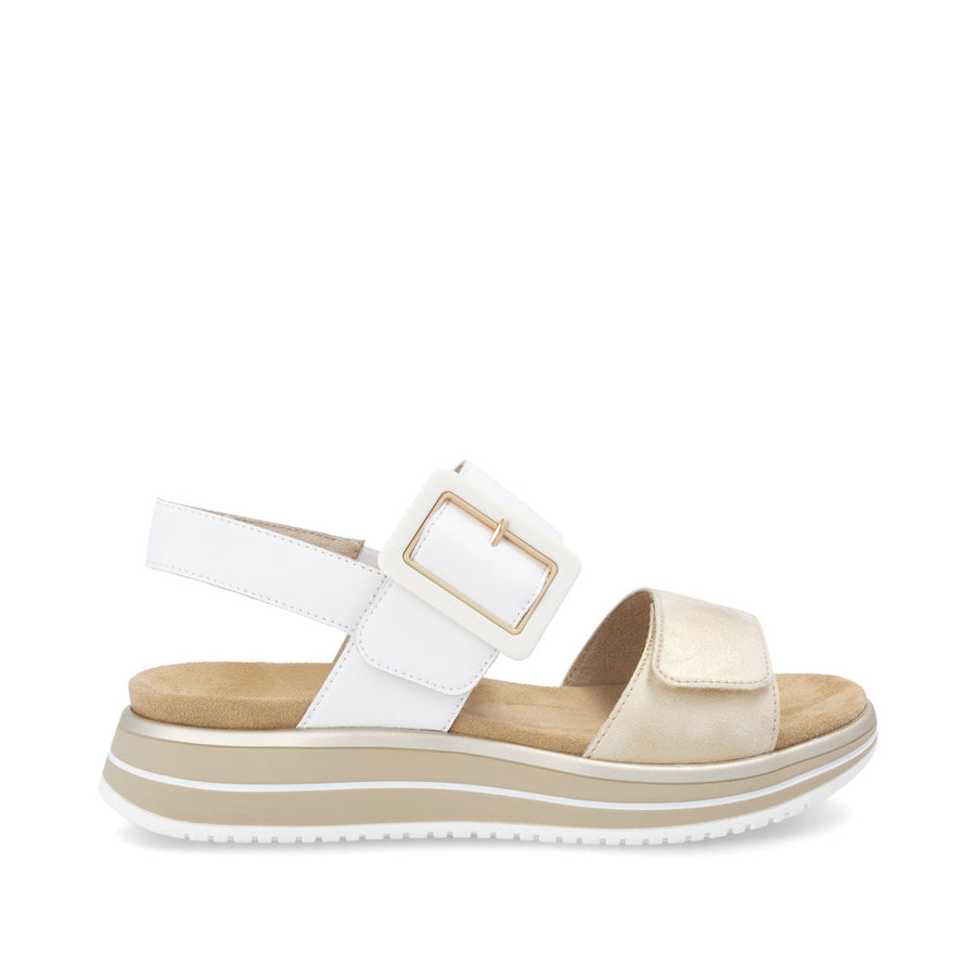 Remonte D1J53-80 Ladies Sandal-White/Beige