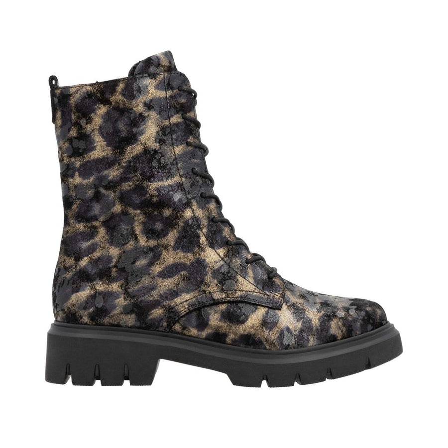 Remonte D1W72 Ankle Boot-Black Leopard