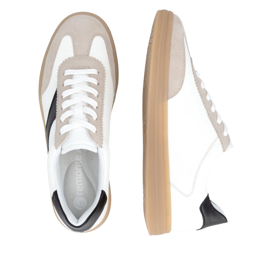 Remonte D2C01 Ladies Sneaker-White/Black