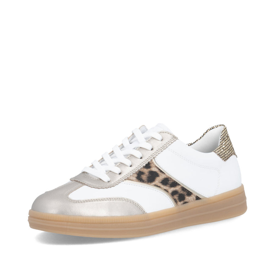 Remonte D2c05 Ladies Sneaker-White/Gold