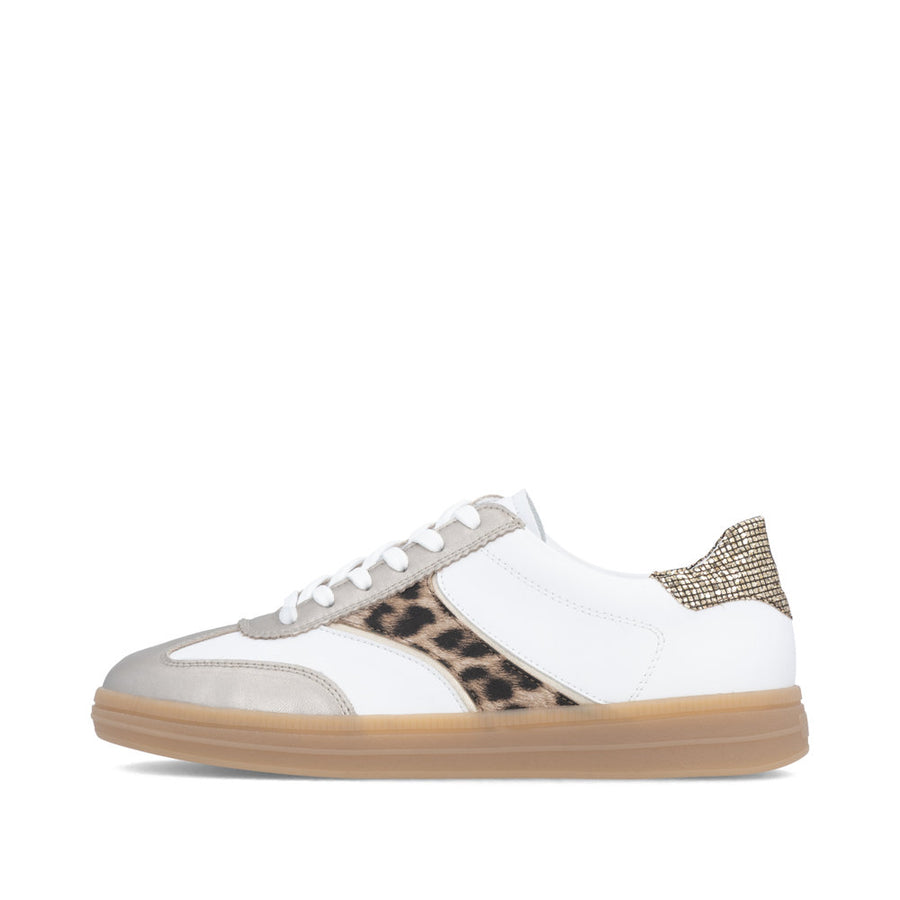 Remonte D2c05 Ladies Sneaker-White/Gold