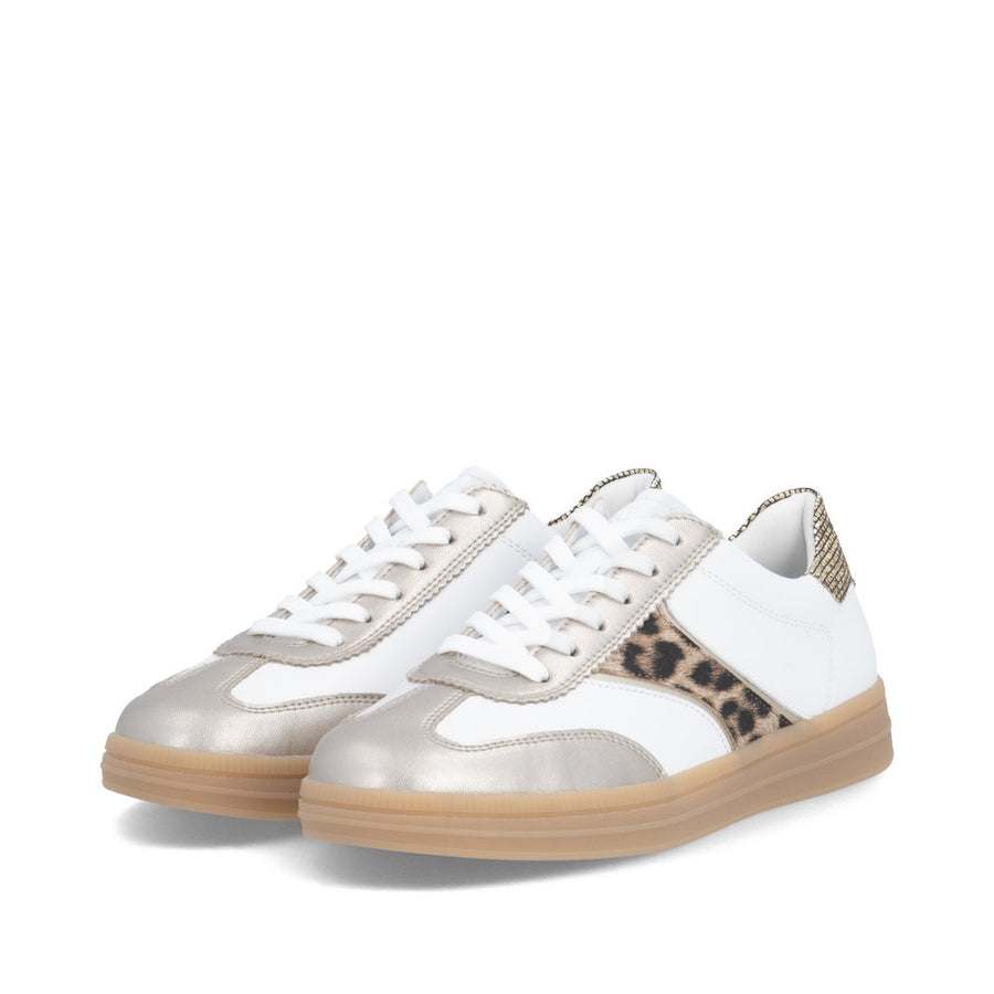 Remonte D2c05 Ladies Sneaker-White/Gold