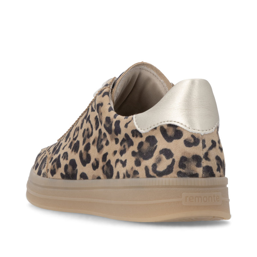 Remonte D2c06 Ladies Sneakers-Leopard