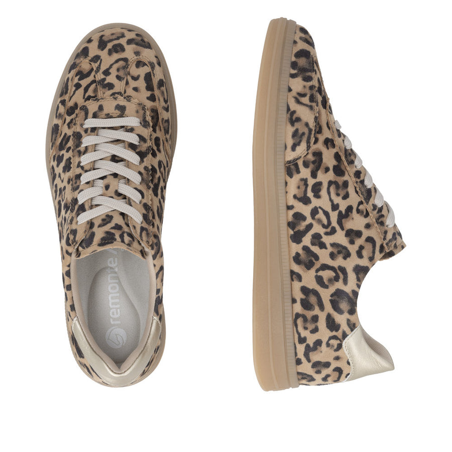 Remonte D2c06 Ladies Sneakers-Leopard