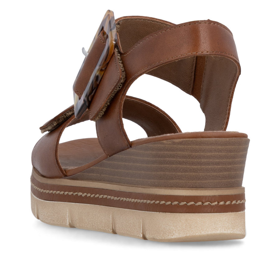 Remonte D2L53-24 Ladies' Sandals-Tan