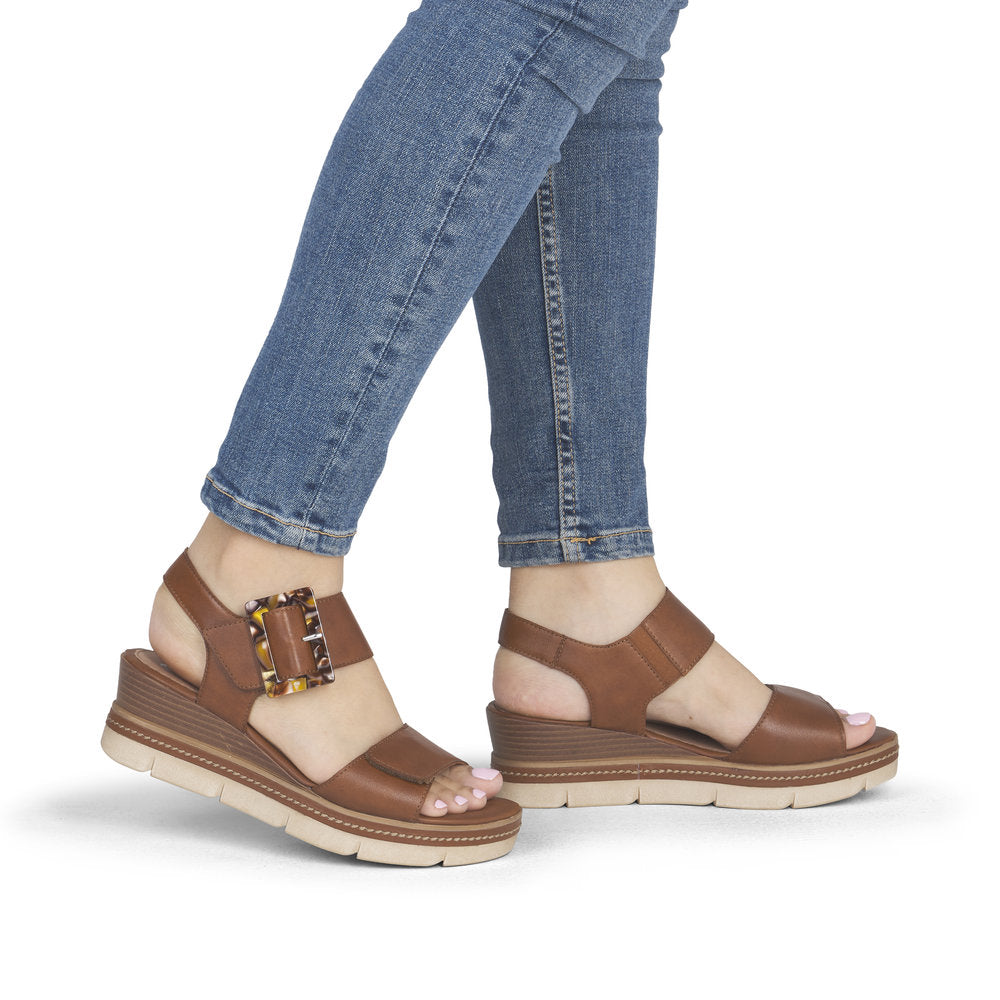 Remonte D2L53-24 Ladies' Sandals-Tan