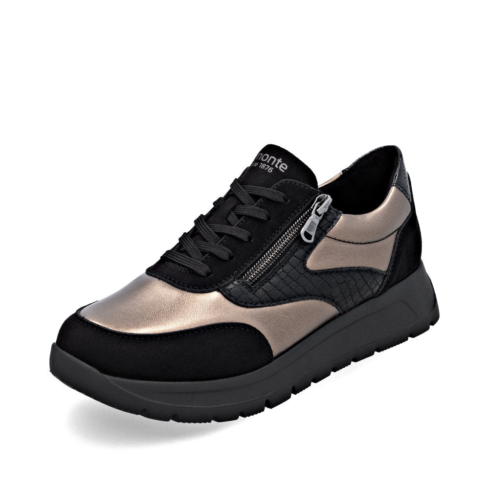Remonte D2V02-04 Ladies Shoes-Black/Gold