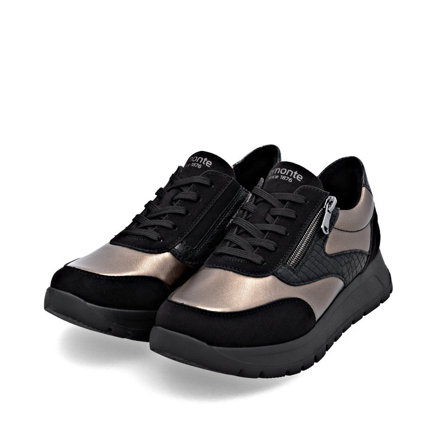 Remonte D2V02-04 Ladies Shoes-Black/Gold