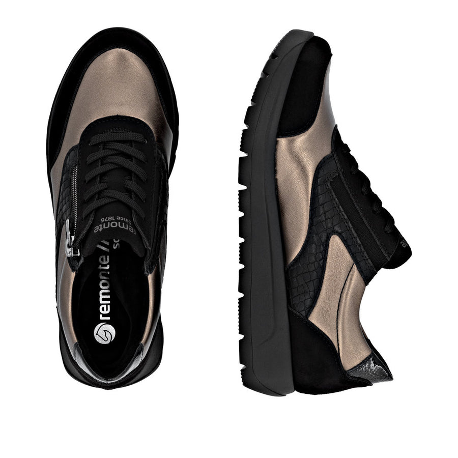 Remonte D2V02-04 Ladies Shoes-Black/Gold