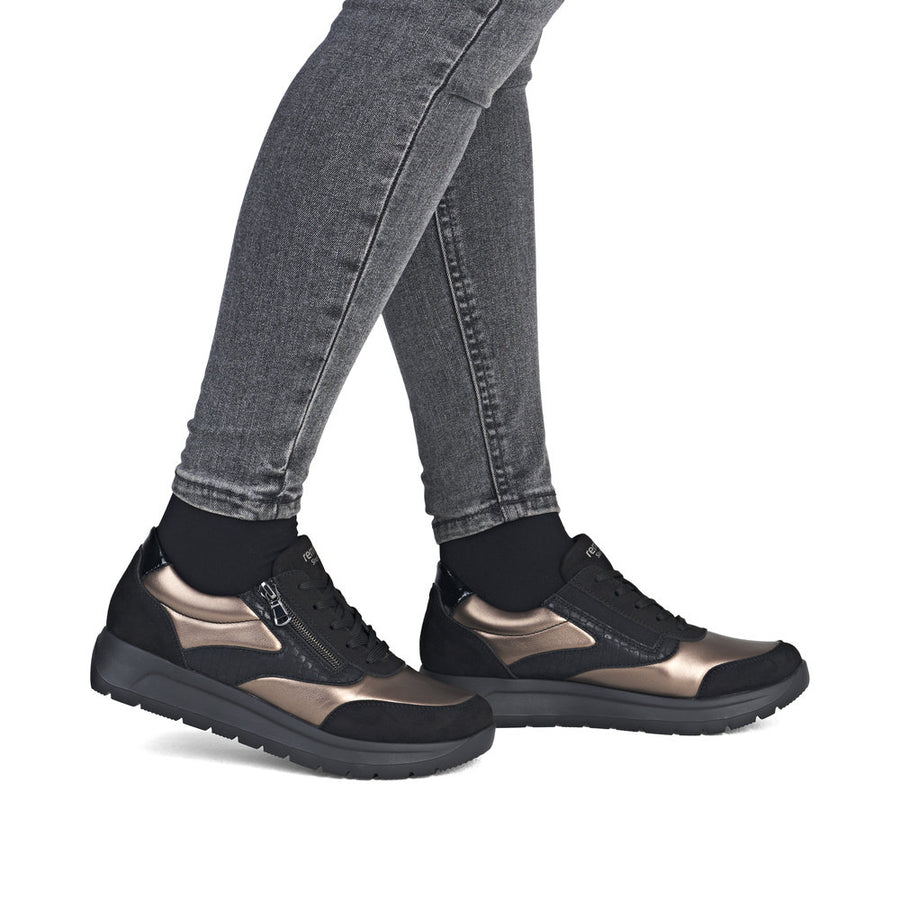 Remonte D2V02-04 Ladies Shoes-Black/Gold