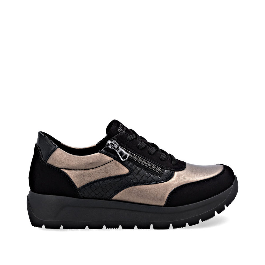 Remonte D2V02-04 Ladies Shoes-Black/Gold