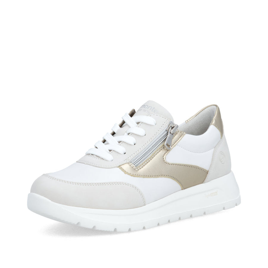 Remonte D2V02 Ladies Shoes-White/Gold