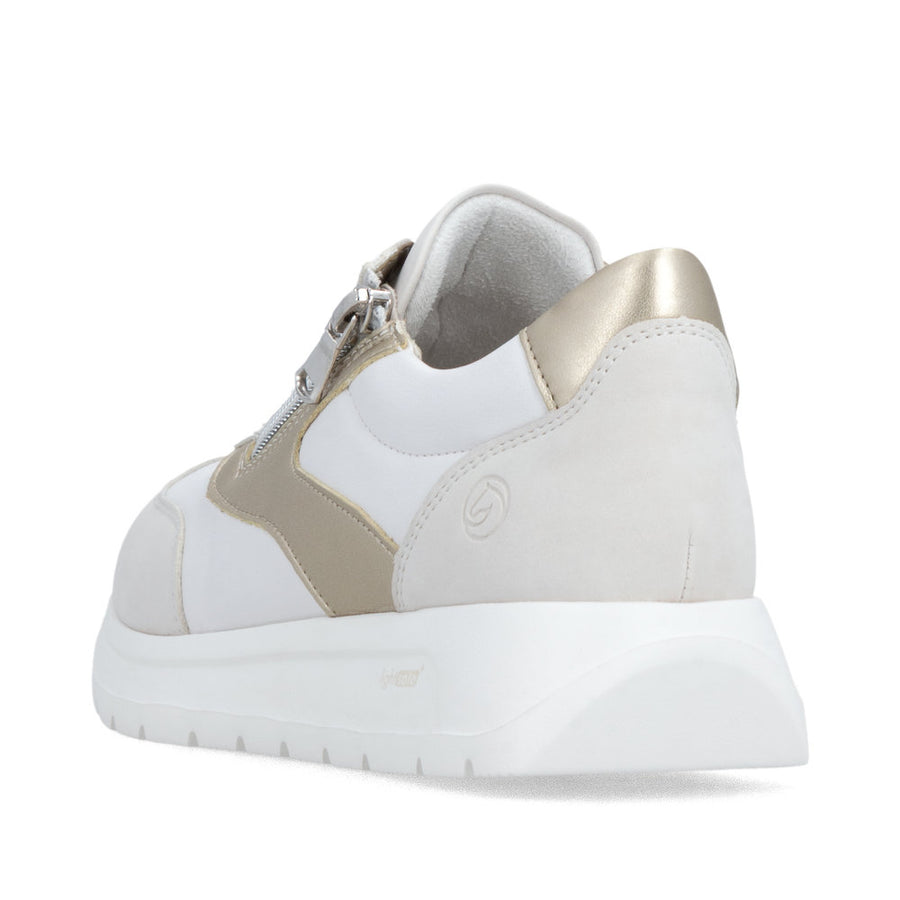 Remonte D2V02 Ladies Shoes-White/Gold