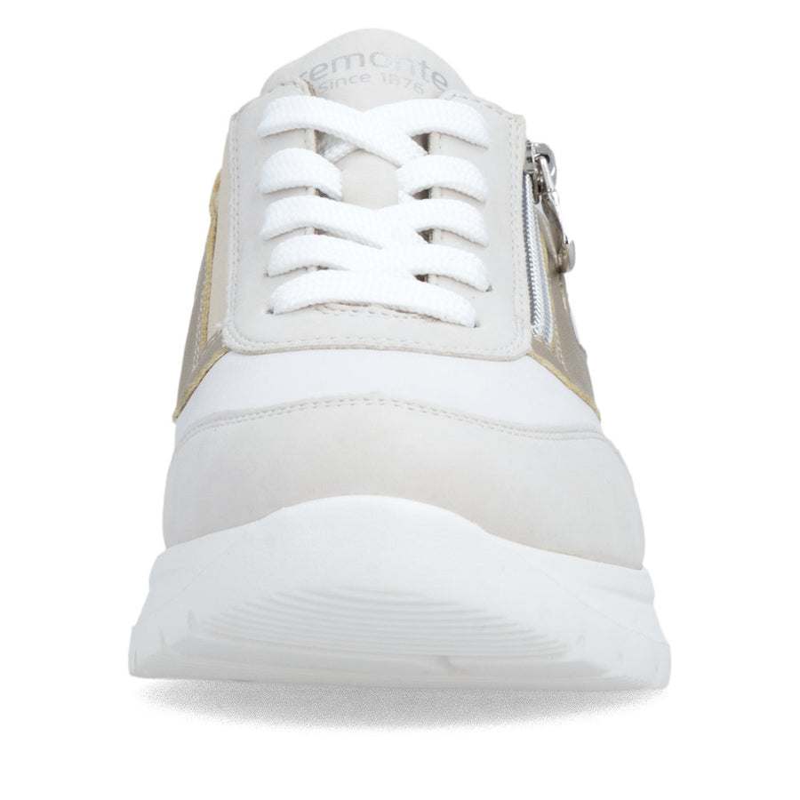 Remonte D2V02 Ladies Shoes-White/Gold